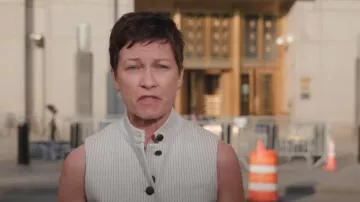 Gilet Rag & Bone Slade Ponte porté par Stephanie Gosk comme on le voit dans Today le 5 juin 2025