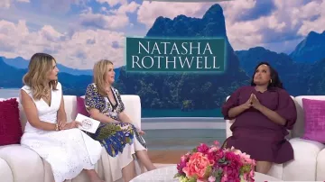 La DoubleJMarlene Robe en Chakra Placé Multicolore portée par Jenna Bush Hager comme on le voit dans Today le 6 juin 2025