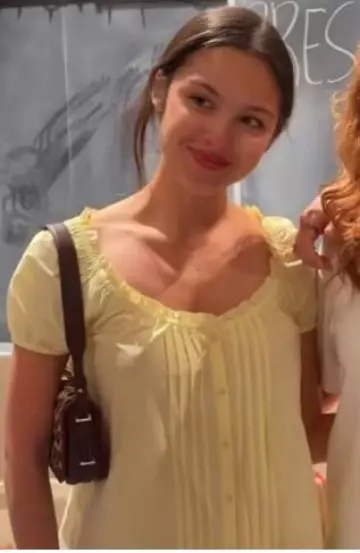 My Mum Made It Morning Mini Dress worn by Olivia Rodrigo in Broadway post on June 6, 2025