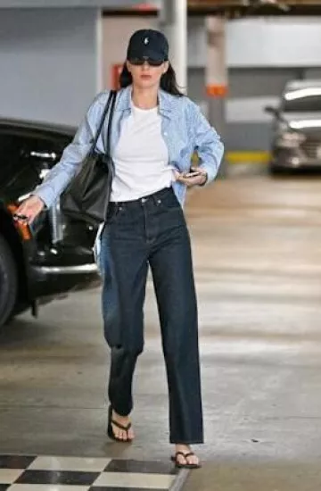 Polo Ralph Lauren Navy Baseball Cap worn by Kendall Jenner in Los Angeles post on June 6, 2025