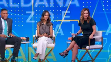 The Row Sharka Trousers worn by Zoe Saldana as seen in Good Morning America on June 4, 2025