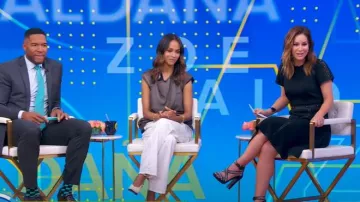 Burberry Studded High Heel Sandals worn by Rebecca Jarvis as seen in Good Morning America on June 4, 2025