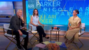 Ganni Stretch Cotton Dress worn by Nicole Ari Parker as seen in Good Morning America on June 5, 2025