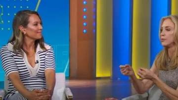 Robe pull mi-longue à rayures Darcy d'ALC portée par Ginger Zee dans Good Morning America le 6 juin 2025