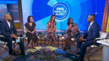 Robe ALC Remy portée par Rebecca Jarvis comme on le voit dans Good Morning America le 10 juin 2025