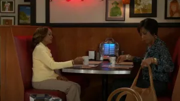 Zara Plain Knit Jacket with Beaded Buttons worn by  Tracy(Maria Howell) as seen in Beyond the Gates (S01E67)