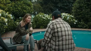 Swarovski Gold and Crystal Hoop Drop Earrings worn by Chloe Taylor (Jessica Biel) as seen in The Better Sister (S01E01)