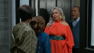 Taller Marmo Piccolo Mambo Mini Dress worn by Anita Dupree (Tamara Tunie) as seen in Beyond the Gates (S01E70)