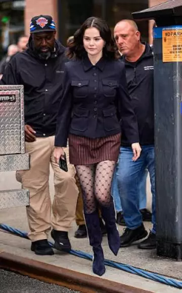 Alex Perry Mini Skirt worn by Selena Gomez in New York City post on June 9, 2025