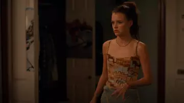 Rowdy Lynn Boutique Pony Up Corset Top worn by Maxine Baker (Sara Waisglass) as seen in Ginny & Georgia (S03E10)