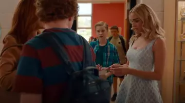 Maje Jacquard Knit Mini Dress worn by Georgia Miller (Brianne Howey) as seen in Ginny & Georgia (S03E10)