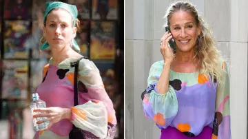 Floral Print Blouse of Carrie Bradshaw (Sarah Jessica Parker) in And Just Like That… (S03E03)