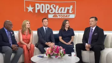 Veronica Beard Heyser Wide-Leg Pant worn by Jenna Bush Hager as seen in Today on June 12, 2025