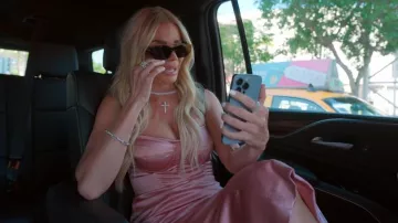 Versace Unisex Sunglasses Transparent Dark Grey Frame worn by Alexia Echevarria as seen in The Real Housewives of Miami (S07E01)