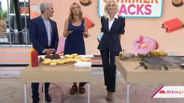 Fendi Bandana Embroidered 85MM Sandals worn by Lora Mclaughlin Peterson as seen in Today on June 13, 2025