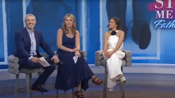 J. Crew Collection Rosette Halter Top porté par Melissa Garcia comme on le voit dans Today le 13 juin 2025