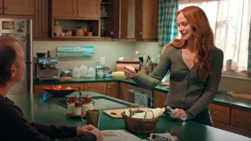 GAP Plaited Rib Crop Cardigan worn by Maggie Sullivan (Morgan Kohan) as seen in Sullivan's Crossing (S03E07)