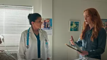 GAP UltraSoft Denim Shirt worn by Maggie Sullivan (Morgan Kohan) as seen in Sullivan's Crossing (S03E08)