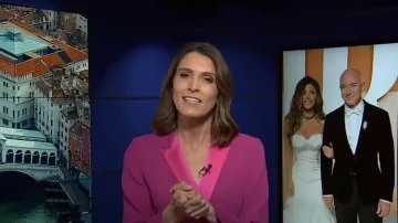 Jigsaw Satin Trim Lounge Blazer worn by Molly Hunter as seen in Today on June 16, 2025