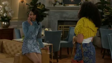 Alice + Olivia Violet Dress worn by  Kat Richardson(Colby Muhammad) as seen in Beyond the Gates (S01E72)