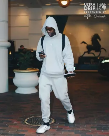 Adidas Grey Heather SZN Sweatpants worn by Anthony Edwards on the Instagram account @timberwolves