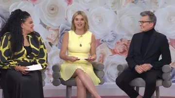 Mini-robe plissée Milly Haddy portée par Jenna Bush Hager telle que vue dans Today le 18 juin 2025