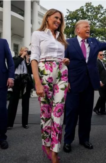 Manolo Blahnik Bb Pump worn by Melania Trump at Congressional Picnic Washington Dc post on June 12, 2025