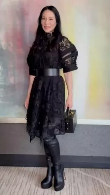 3.1 Phillip Lim Embroidered Lace Hankerchief Dress worn by Lucy Liu on her Instagram post on June 11, 2025