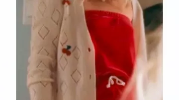 Pointelle Cherry Cardigan worn by Mirren Sinclair (Esther McGregor) in We Were Liars