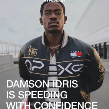 F1 Movie Damson Idris x APXGP Leather Varsity Jacket usado por Damson Idris en la cuenta de Instagram @hypebeast