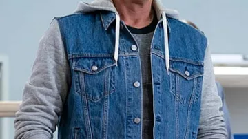 Cobra Kai William Zabka Denim Vest worn by Johnny Lawrence (William Zabka) in Cobra Kai (S05)