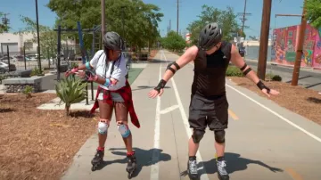 Airwalk Adults Adjustable Fit High Rebound Wheels worn by Jasmine Goode as seen in The Valley (S02E09)