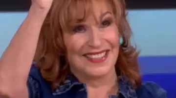 The View 2025 Joy Behar Petal Collar Denim Jacket of Self - Co-Host (Joy Behar) in The View (S28)