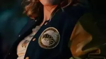 Yellowjackets Ella Purnell Wool Varsity Jacket worn by Teen Jackie (Ella Purnell) in Yellowjackets