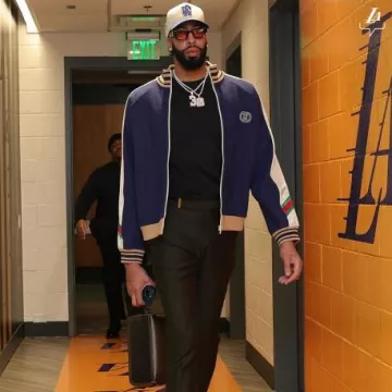 Rhude x Thierry Lasry Black & Red Rhevision 101 Sunglasses worn by Anthony Davis on the Instagram account @lakers