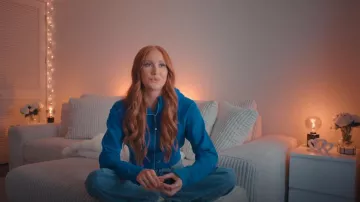Lululemon Scuba Oversized Half Zip Hoodie In Cerulean Blue worn by Charli as seen in AMERICA'S SWEETHEARTS: Dallas Cowboys Cheerleaders (S02E01)