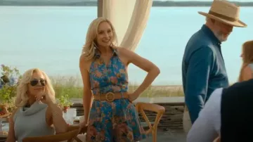 Zimmermann August Belted Floral-print Linen Halterneck worn by Bess Sinclair (Candice King) as seen in We Were Liars (S01E02)