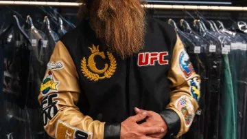 UFC 300 Unrivaled Greatness Wool Jacket worn by Daki Savic on the Instagram account @dakisavic