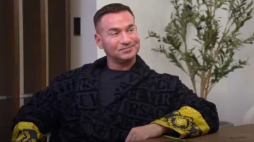 Versace Unisex Barocco Sleeve Robe worn by Mike Sorrentino as seen in Jersey Shore: Family Vacation (S08E04)