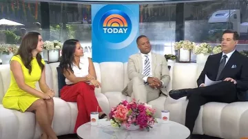 Staud Luisa Pants worn by Laura Jarrett as seen in Today on June 19, 2025