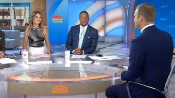 Veronica Beard Jordyn Cropped Tank Top worn by Savannah Guthrie as seen in Today on June 20, 2025