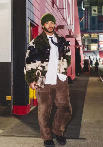 Louis Vuitton Black Monogram Leather 'Ranger' Boots worn by Kyler Murray on the Instagram account @k1