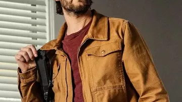 The Institute Tim Jamieson Brown Denim Jacket worn by Tim Jamieson (Ben Barnes) in The Institute