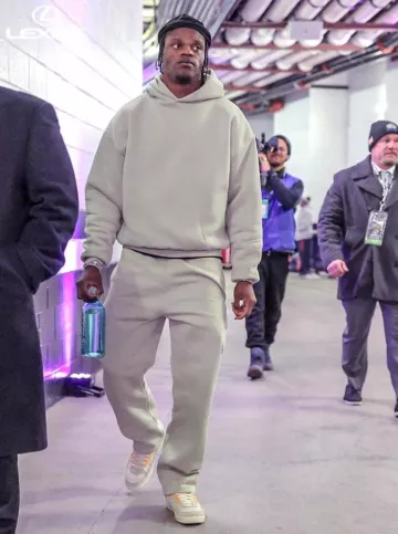 Seventh Smoke Grey Oversized V2 Hoodie worn by Lamar Jackson on the Instagram account @ravens