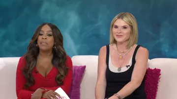 Robe débardeur en coton et soie de luxe Naadam portée par Jenna Bush Hager, comme on le voit dans Today with Jenna & Friends le 23 juin 2025