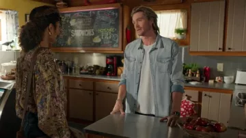 John Varvatos Men's Marshall Western Shirt worn by Cal Jones (Chad Michael Murray) as seen in Sullivan's Crossing (S03E09)