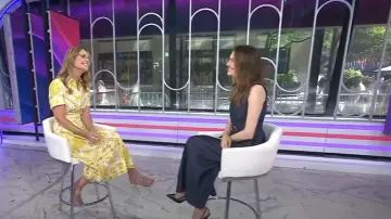 Casadei Julia Leather Slingbacks worn by Allison Williams as seen in Today on  June 24, 2025