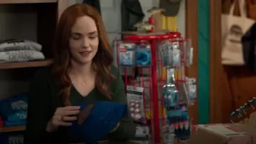 Banana Republic Lina Merino V-Neck Sweater worn by Maggie Sullivan (Morgan Kohan) as seen in Sullivan's Crossing (S03E10)