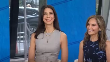Vestido Midi de lana mezclado con cinturón Reiss Danni llevado por Natalie Azar tal y como se ve en Today, el 26 de junio de 2025
