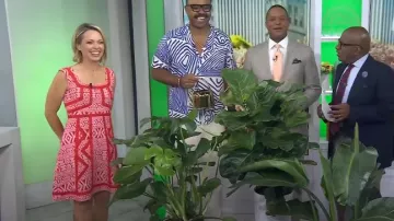 Maeve en Anthropologie Vestido de Emma usado por Dylan Dreyer visto en Today el 25 de junio de 2025